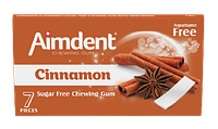 Жвачки без сахара Aimdent Cinnamon корица, 14.4 г, 24 уп/ящ