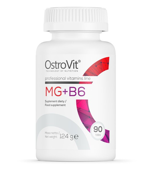 Вітаміни Магній та B6 OstroVit Mg+B6 90 таб Польща