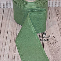 Канва-стрічка для вишивки Vaupel & Heilenbeck (Німеччина) ширина 7,2 см (нефритовий з нефритовим кантом)