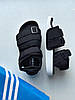 Чоловічі та жіночі босоніжки сандалі Adidas Adilette Black (Чорні) Літні Адідас Адилет текстиль легкі літо, фото 3