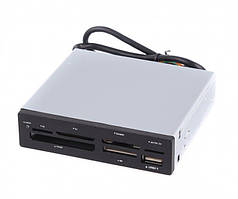 Кардрідер внутрішній FDI2-ALLIN1-AB, USB 2.0, підтримує CF/MD/SM/MS/SD/MMC/XD, чорний колір