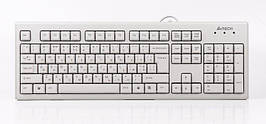 Клавіатура A4-KM-720 USB, біла, Rus + Ukr, ergonomic