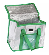 Термосумка, сумка холодильник D&T Smart 4248 (26л, 36 х 22 х 33 см), сіра з зеленим