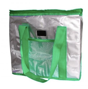 Термосумка, сумка холодильник D&T Smart 4248 (26л, 36 х 22 х 33 см), сіра з зеленим, фото 2