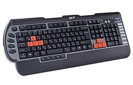 Клавіатура  A4-Tech X7-G800V USB,чорна, Інноваційна ігрова, з доп клавішами, мультимедійна, USB порт виходи