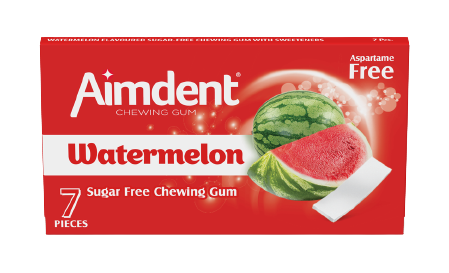 Жвачки без сахара Aimdent Watermelon арбуз, 14.4 г, 24 уп/ящ (ID ...