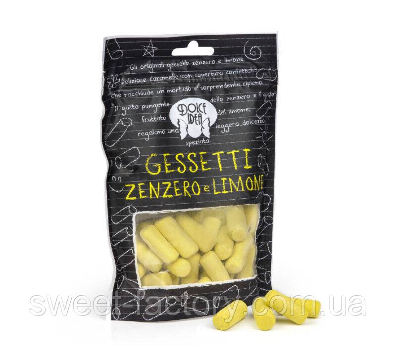 Лакричні цукерки Dolce Idea Gessetti Liquirizia Zenzero Limone 150g