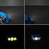 Кишеньковий маленький ліхтар налобний для риболовлі та подорожей X-BALOG Блакитний (933), фото 5