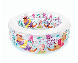 Дитячий надувний басейн із надувним дном Intex 58480 "Акваріум"
