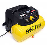 Безмасляний компресор 6 л (8 бар) 1,1 кВт/1,5 к.с Kraft & Dele KD1415, фото 3