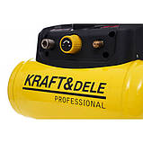Безмасляний компресор 6 л (8 бар) 1,1 кВт/1,5 к.с Kraft & Dele KD1415, фото 7