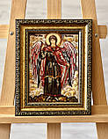 Ікона з бурштину "Ангел Хранитель" 15x20 см, оберіг ікона ангел охоронець, фото 4