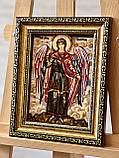 Ікона з бурштину "Ангел Хранитель" 15x20 см, оберіг ікона ангел охоронець, фото 3