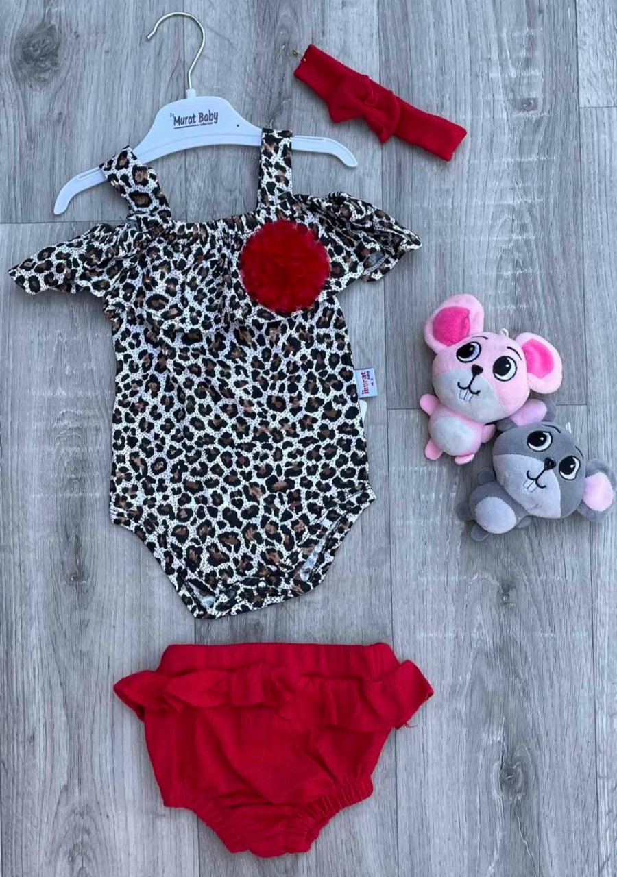 Дитячий костюм для дівчинки, "Леопард", розмір 74 на 9 міс.