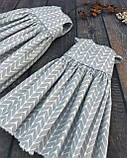 Тканина бавовна для рукоділля косичка-светрик сіра, фото 5