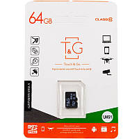 Карта пам'яті T&G microSDXC (UHS-1) 64 GB class 10 (без адаптера), Чорний