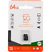Карта пам'яті T&G microSDXC (UHS-3) 64 GB class 10 (без адаптера) Чорний
