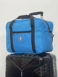 Сумка(ручна поклажа) Польща синя 40х30х20см/24л/0.5кг/Fly 0234, фото 6