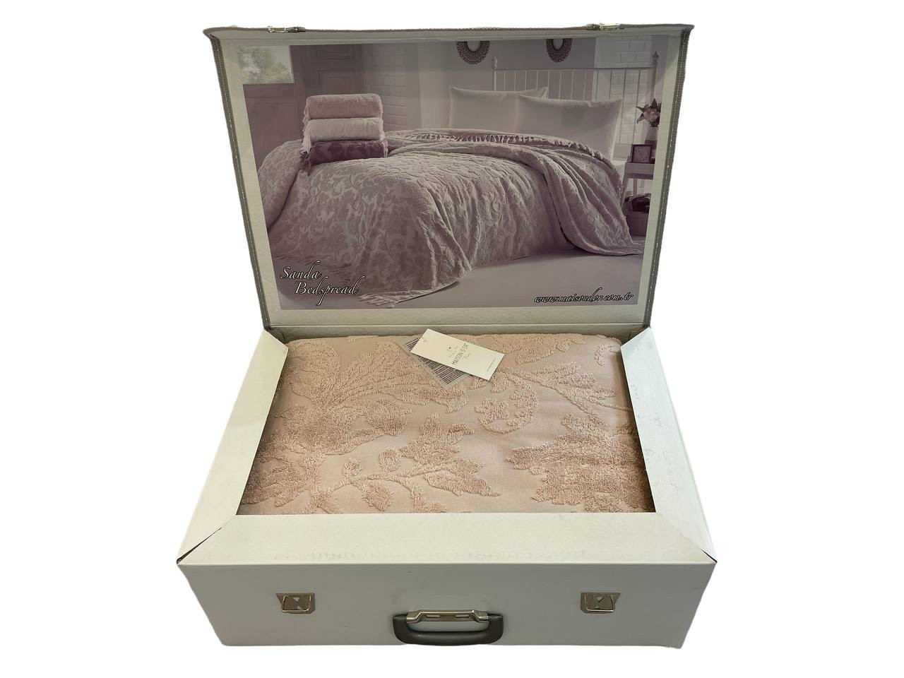 Махрове покривало Maison D'or Sanda Bedspread Beige Бавовна 220х240см