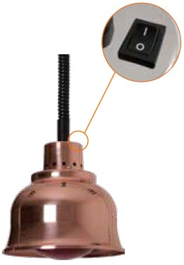 Лампа інфрачервона для підігрівання страв Amitek LR25R, фото 1