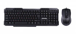 Дротовий комплект KMS-CM-02-UA (клавіатура + мишка), мультимедійні клавіші, українська розкладка