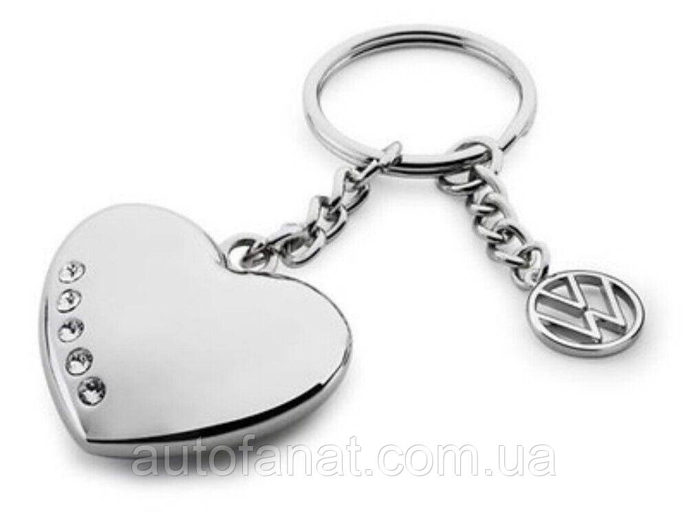 Брелок для ключів Volkswagen Keyring Heart with Swarovski Crystals, оригінал (7E9087010A)