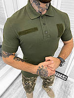 Тактическая футболка мужская polo олива хлопок