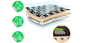 Розвиваючий ігровий килимок двосторонній складний 150x200см 4101, фото 2