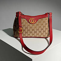 Красная женская сумка Gucci Aphrodite Shoulder Bag Textile