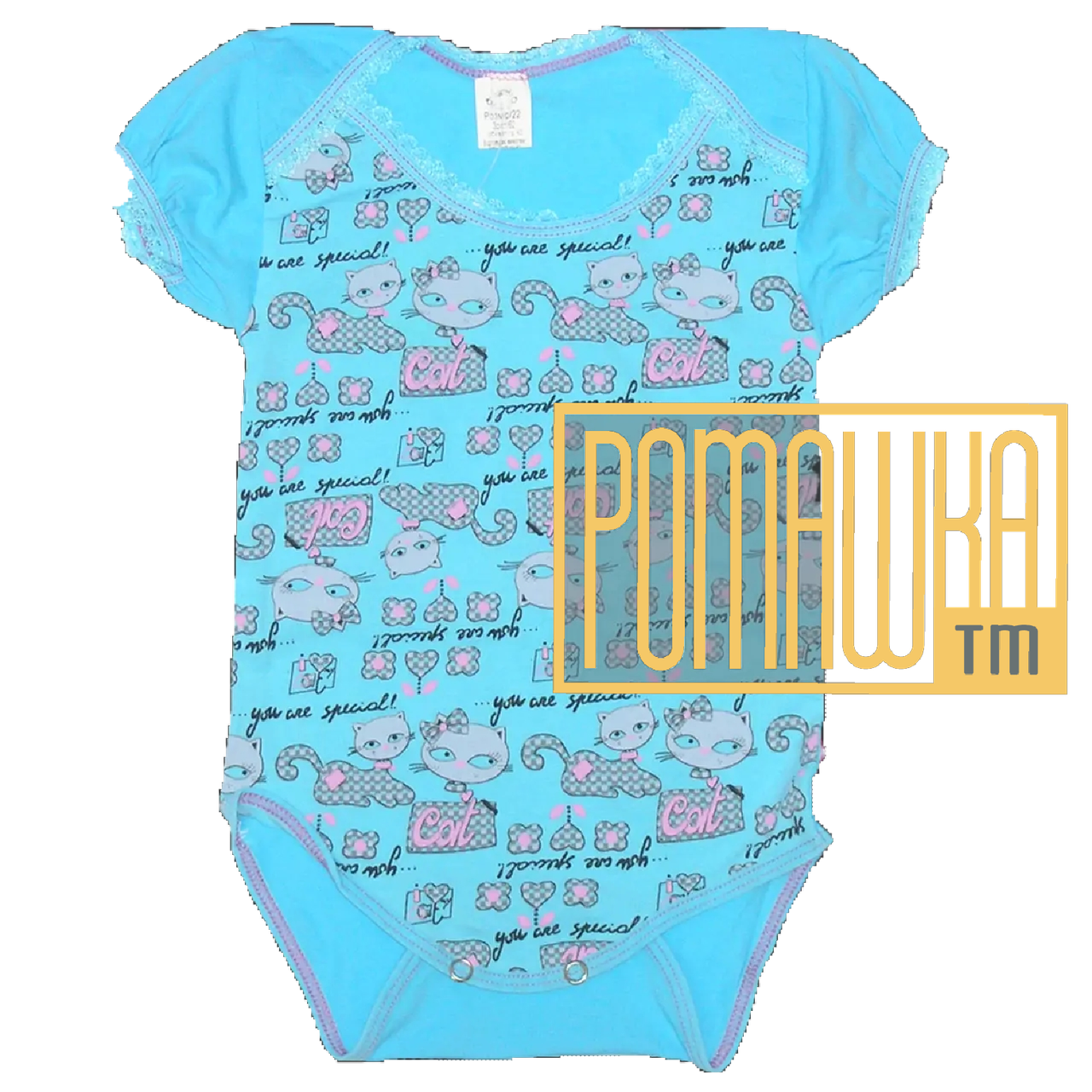 56-62 0-3 міс боді футболка літній бодік дитячий з короткими рукавами для новорожденної дівчинки 4178БРЗ