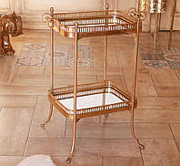 У Нас: Винтажный кофейный столик из металла с зеркальной столешницей Гранд Презент 81057 -OK