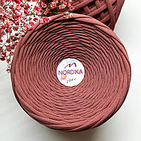 Трикотажная пряжа Нордика 100 м 7-9 мм розовое пралине
