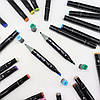Скетч маркери 36 шт. для малювання / Набір двосторонніх маркерів для малювання, фото 8