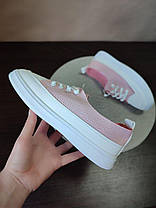 Криперы РОЗОВІЕ на белой PINK подошве перфорация демисезон кеды кроссовки женские, фото 5
