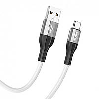 Кабель Hoco X72 Creator silicone charging data cable Type-C White