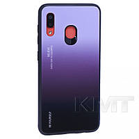 Gradient Glass Case Samsung A30 2019 Purple