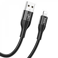 Кабель Hoco X72 Creator silicone charging data cable Lightning Black