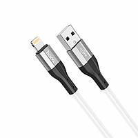 Кабель Hoco X72 Creator silicone charging data cable Lightning White