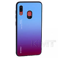 Gradient Glass Case Samsung A30 2019 Sky Blue