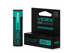 Акумулятор літій-іонний Videx 18650, 3.7 V 3400 mAh (з захистом)