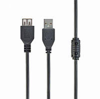 Подовжувач Cablexpert CCF-USB2-AMAF-15, преміум якість USB 2.0 A-папа/A-мама, 4.5 м, з феритовою серцевиною