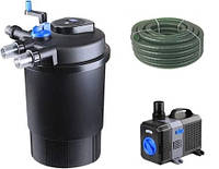 Комплект фільтрації для водойми до 40м3 Grech cpf20/12(Фільтр для ставка, насос, УФ лампа, шланг)