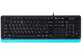 Клавіатура A4Tech Fstyler FK10 (Blue) , USB, чорний+ блакитний
