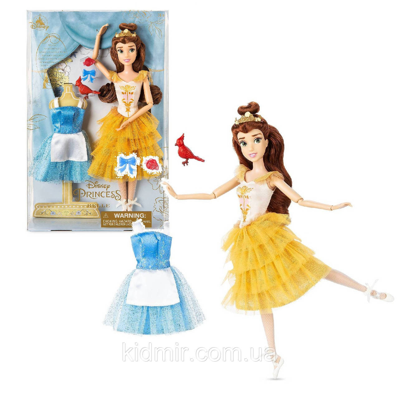 Disney Princess Belle Ballet Лялька Белль Балерина з аксесуарами