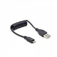 Кабель спіральний Cablexpert CC-mUSB2C-AMBM-0.6M USB 2.0 A-папа / Micro B-папа
