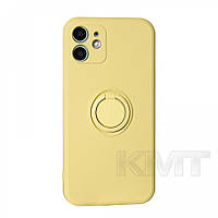 Ring Silicone Case iPhone 12 6.1" Mellow Yellow