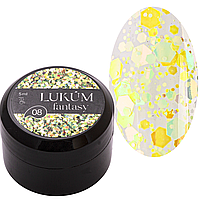 Lukum Fantasy Gel №8 - голографический гель, 5 мл