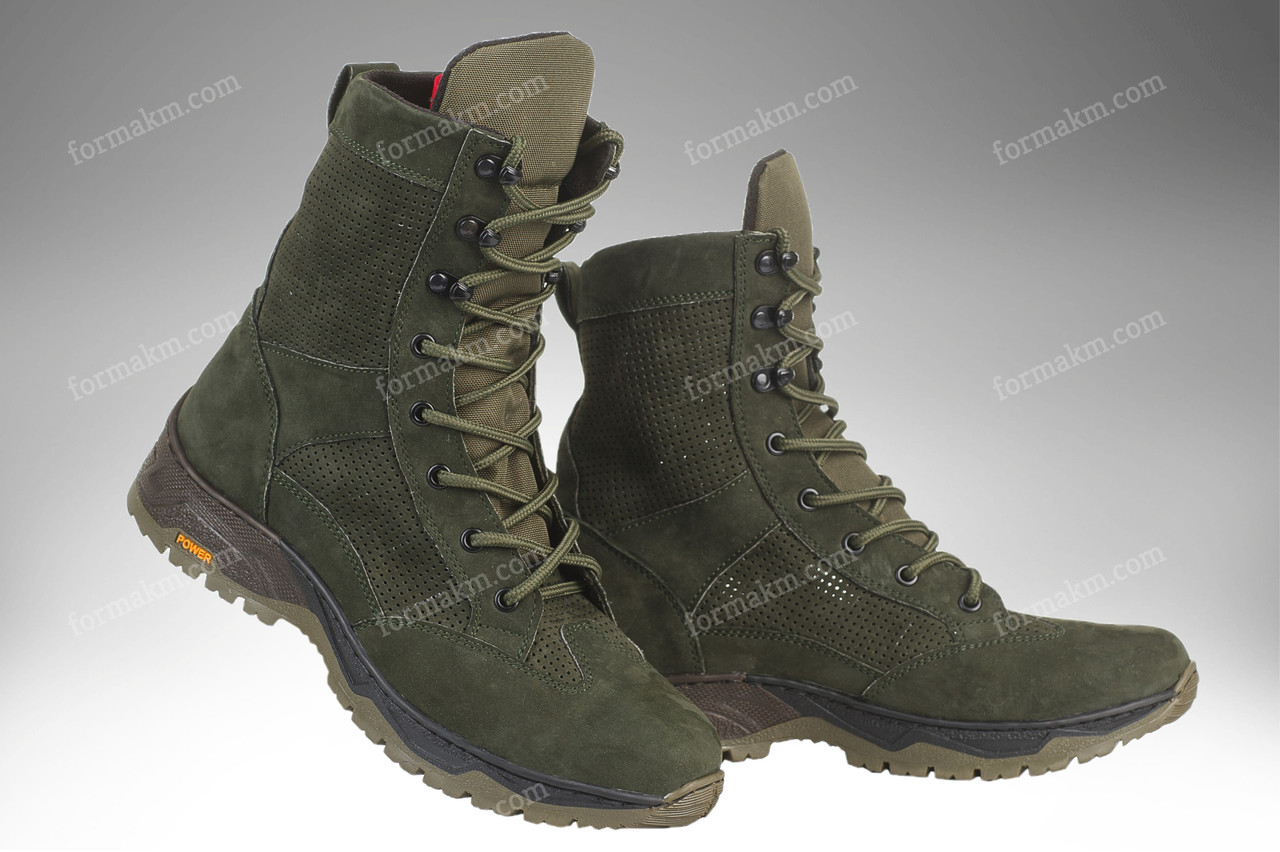 Літні тактичні берці / полегшене перфороване взуття літо INFERNO Croc VENT (olive), фото 1