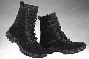 Літні тактичні берці / полегшене перфороване взуття літо X VENT (black)