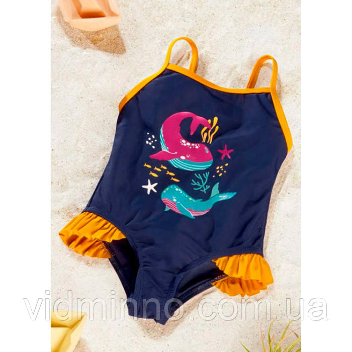 Суцільний закритий купальник Lupilu на дівчинку р.98-104, фото 1